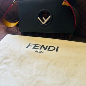 Fendi Black Leather Label